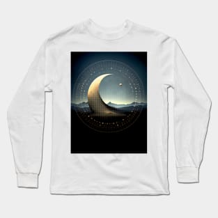 Moon Geometry 2: Moon Landscape Long Sleeve T-Shirt